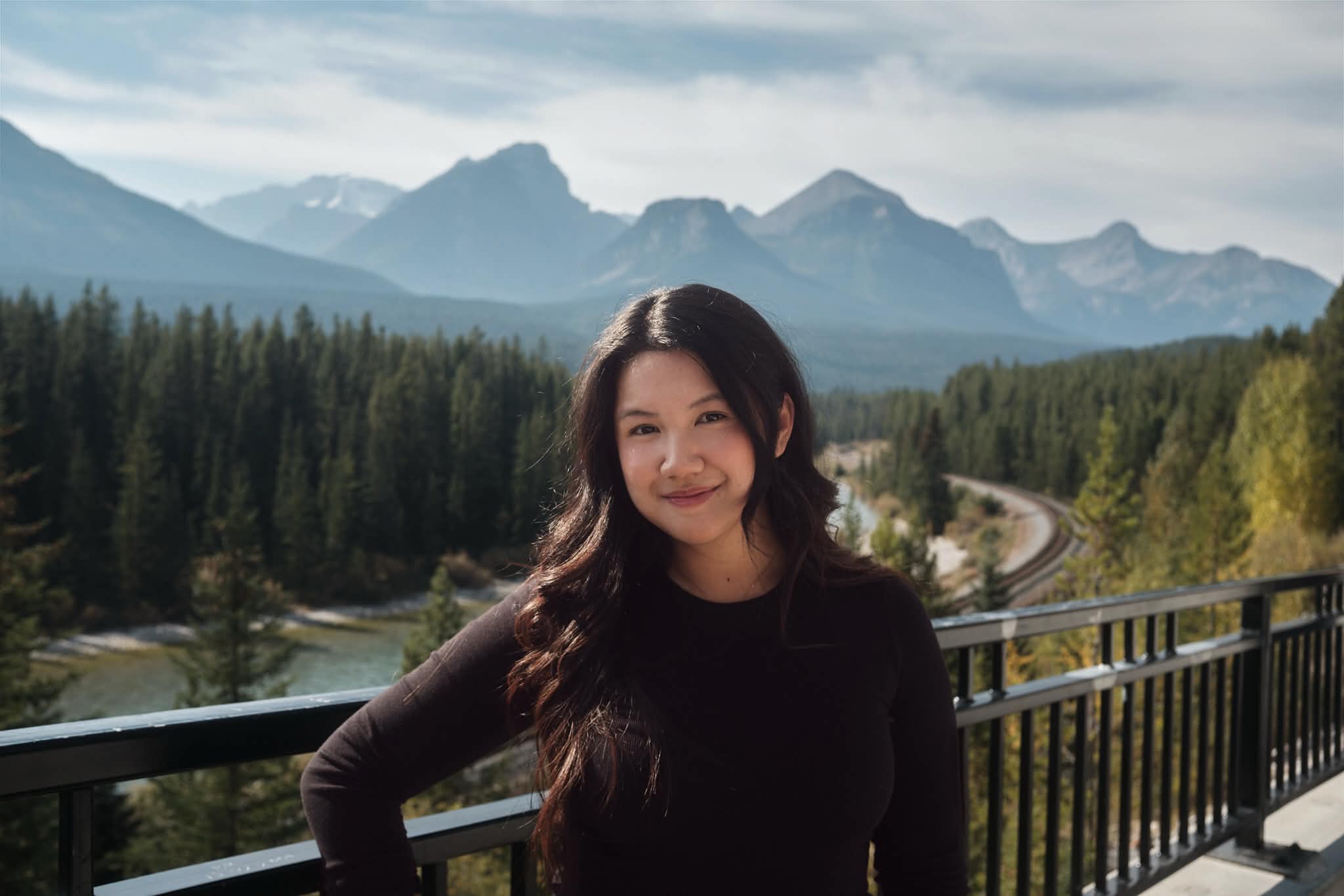 Cindy Chen, REALTOR® in Calgary, photographed in the Canadian Rockies